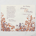 Programa floral del boda de la caída abstracta púr tarjetas publicitarias