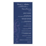 Programa floral del boda de los azules marinos plantillas de lonas