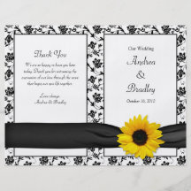 Programa floral del boda del damasco del girasol tarjetas publicitarias