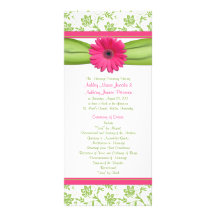 Programa floral del boda del Gerbera del verde ros Lonas Publicitarias