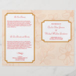 Programa floral del boda del jardín romántico de l tarjeta publicitaria