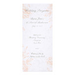 Programa floral gris anaranjado del boda del vinta invitaciones