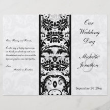 Programa floral negro, blanco, gris del boda del d tarjetas publicitarias