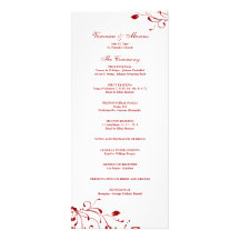 Programa floral rojo y blanco del boda de la etiqu tarjeta publicitaria