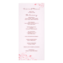 Programa floral rosado del boda de la etiqueta tarjeta publicitaria