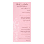 Programa floral rosado suave del boda diseños de tarjetas publicitarias