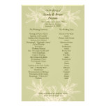 Programa floral verde oliva antiguo del boda papelería