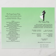Programa formal del boda de la silueta de Ombre de Flyer Personalizado