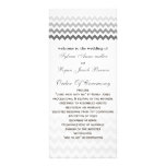 Programa gris del boda de Ombre del galón de la MO Tarjetas Publicitarias