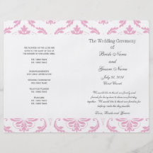 Programa gris del boda del damasco del vintage de  tarjetas informativas