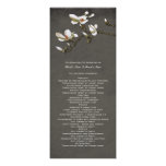Programa gris y blanco del boda de la magnolia anuncio personalizado
