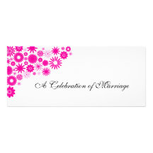 Programa magenta floral bonito del boda anuncios personalizados