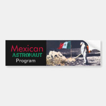 PROGRAMA MEXICANO del ASTRONAUTA - pegatina para e Pegatina De Parachoque