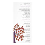Programa moderno del boda del árbol invitaciones personalizada