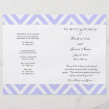 Programa moderno del boda del modelo de Chevron de Tarjetón