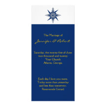 Programa náutico del boda del amarillo de la marin diseño de tarjeta publicitaria