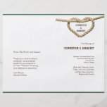 Programa occidental del boda del nudo de amor del  tarjetas publicitarias