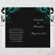 Programa plegable de la aguamarina del remolino bl flyer a todo color
