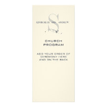 Programa poner crema del boda del monograma anuncio personalizado