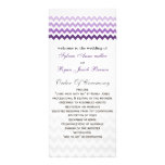 Programa púrpura del boda de Ombre del galón de la Lonas