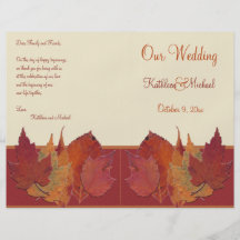 Programa que se casa de las hojas de otoño II Flyer Personalizado