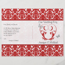 Programa rojo, blanco del boda de la mariposa del  tarjeta publicitaria