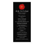 Programa rojo elegante del boda de la margarita de comunicados personales 