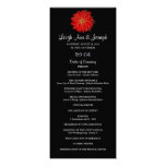 Programa rojo elegante del boda de la margarita de anuncios  