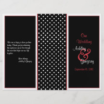 Programa rojo, negro, y blanco del boda del lunar flyer a todo color