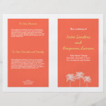 Programa rosado coralino del boda del verano de la flyer a todo color