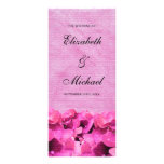 Programa rosado del boda del Hydrangea Tarjeta Publicitaria Personalizada