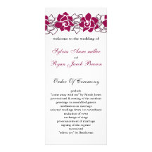 programa rosado floral del boda diseño de tarjeta publicitaria