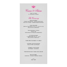 Programa rosado y negro del boda de la orquídea tarjetas publicitarias a todo color