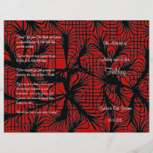 Programa temático rojo y negro del boda de Spiderw Tarjetón
