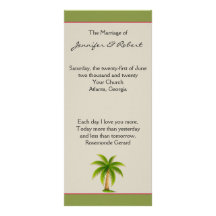 Programa tropical del boda de la palmera plantillas de lonas