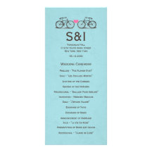 Programas del boda de la bicicleta del vintage lona personalizada
