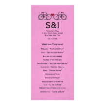 Programas del boda de la bicicleta del vintage lona personalizada
