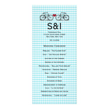 Programas del boda de la bicicleta del vintage tarjeta publicitaria personalizada