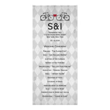 Programas del boda de la bicicleta del vintage diseños de tarjetas publicitarias