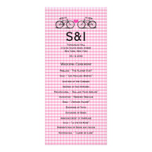 Programas del boda de la bicicleta del vintage lonas
