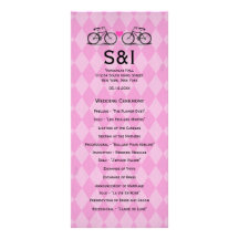 Programas del boda de la bicicleta del vintage tarjetas publicitarias personalizadas
