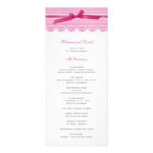 Programas del boda del cordón y de la cinta tarjetas publicitarias