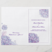 Programas doblados boda blanco de los Hydrangeas d Tarjetón