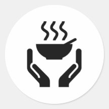 Programas favorables de la comida pegatinas redondas