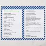 Programas náuticos blancos de la ceremonia de boda flyer personalizado