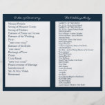 Programas náuticos blancos de la ceremonia de boda tarjetones