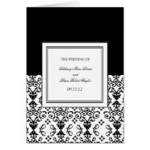 Programas negros y blancos de la ceremonia tarjetas