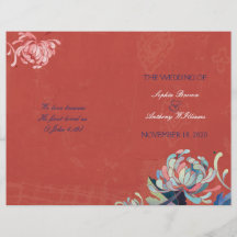 Programas rojos rústicos del boda de las momias de tarjeta publicitaria