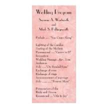 Programas rosados del boda del damasco lona personalizada