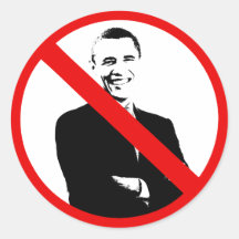 Prohibición Obama - Obama anti Pegatinas